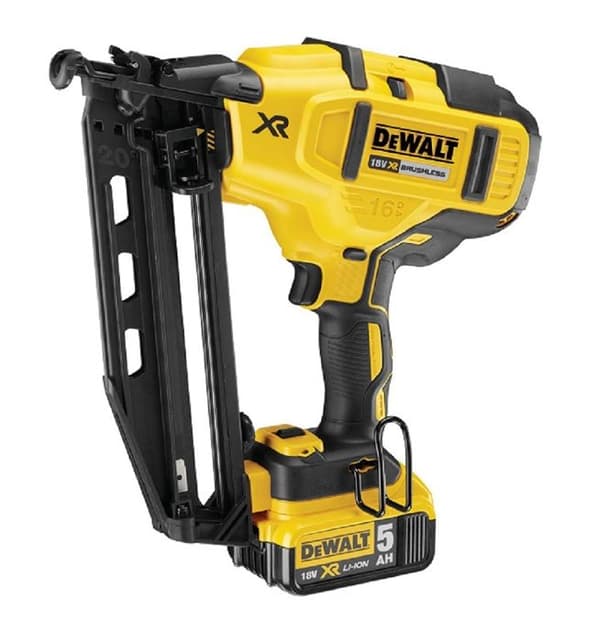 Finishing spikpistol 16Ga XR 18V 5Ah Li-ion Borstlös + 2 batterier + Box - DEWALT - DCN660P2-QW
