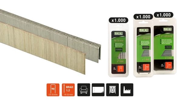 Salki häftapparat - 86909050PA - Förpackning - CSK BG90+ häftapparat 90-30 mm tång + Brad AX 30 mm och 40 mm