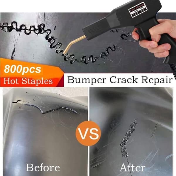 Plastsvetsmaskin - Reparationssvetspistol - 150W, med 800PCS varmhäftare - för reparation av auto stötfångare