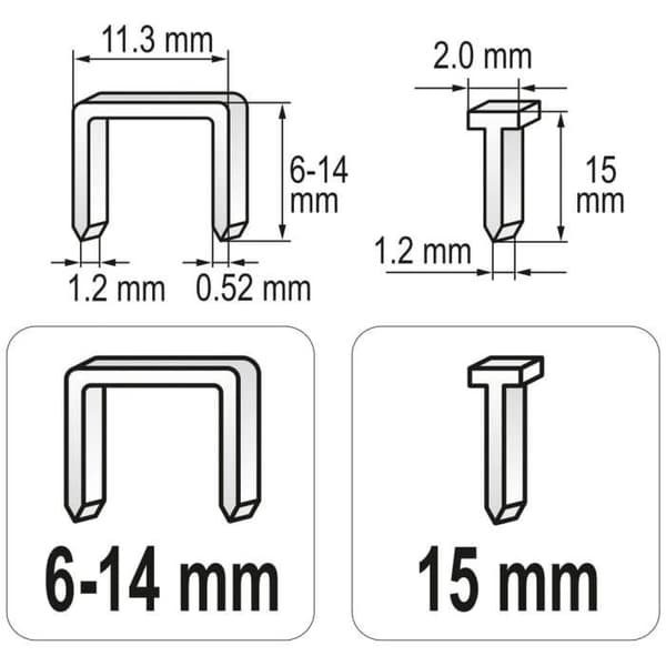 YATO Häftapparat 6-14 mm
