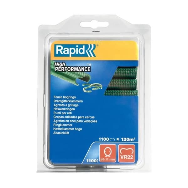 Staketklammer - RAPID - VR22 Grön - Blister 1100