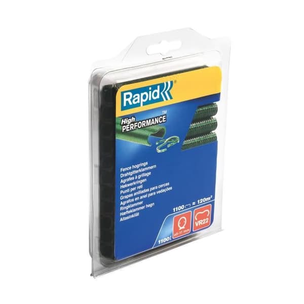 Staketklammer - RAPID - VR22 Grön - Blister 1100