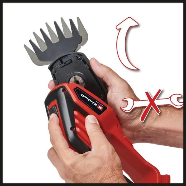 Einhell Gräsklippare, trädgårdssax utan sladd GE-CG 18/100 Li T Kit Power X-Change (18V) Levereras med batteri 2,5Ah och laddare