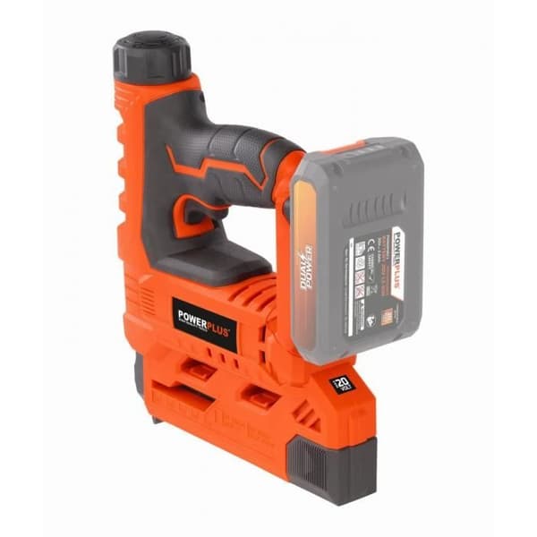 20V sladdlös häftapparat-spikpistol + 100 häftklamrar + 100 spikar - DUAL POWER POWDP7010 - Levereras utan batteri eller laddare