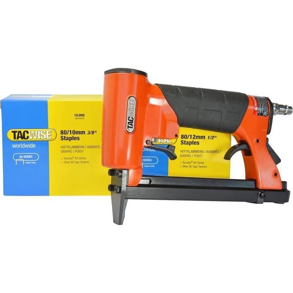 Tacwise 1288 A8016V Pneumatisk Tacker för Tapetsering med 20.000 Häftklamrar x 10-12 mm