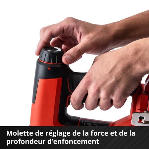 Einhell Trådlös häftapparat TE-CN 18 Li-Solo Power X-Change (18V, med 300 spikar och 300 häftklamrar) Levereras utan batteri eller laddare.