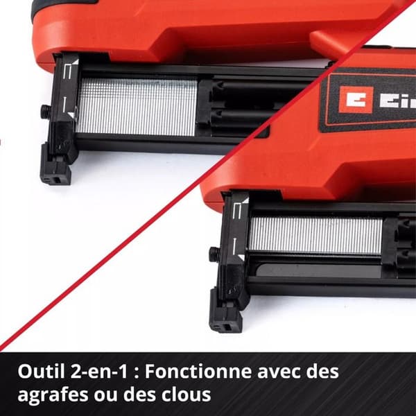 Einhell Trådlös häftapparat TE-CN 18 Li-Solo Power X-Change (18V, med 300 spikar och 300 häftklamrar) Levereras utan batteri eller laddare.