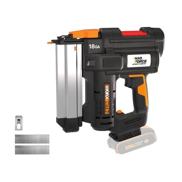 Cloueuse Worx - WX842.9 - Batteridriven spikpistol 20 V - 18 GA PowerShare - Spik 1,2 mm och upp till 50 mm lång