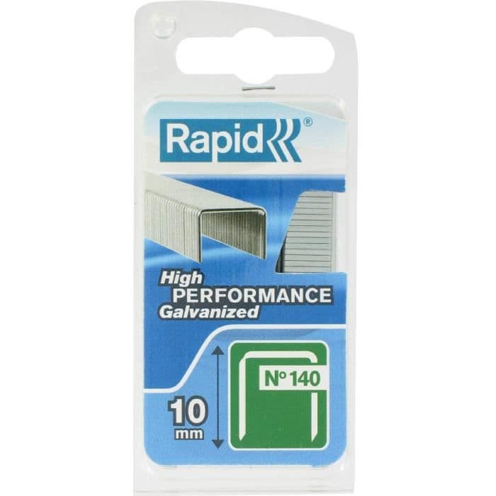 RAPID Galvaniserede hæfteklammer - Fladtråd - N ° 140/10 mm