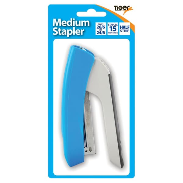 Tiger Stationery Hæftemaskine (pakke med 6 stk.) Blue 9.2cm x 23cm x 22.3cm