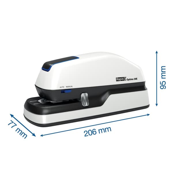 Elhäftare RAPID Optima 20 vit/svart