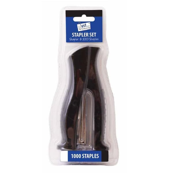 Just Stationery Heavy Duty hæftemaskine sæt Black One Size