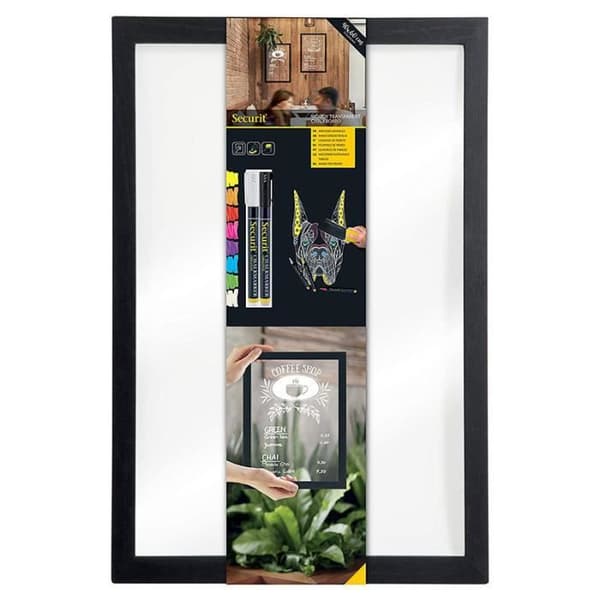 Väggtavla - SECURIT - Woody Tavel - Svart - 40x60cm - Icke-porös yta