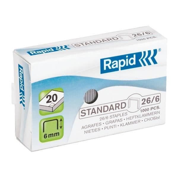 RAPID Box med 1000 klammer 26/6 mm Standard
