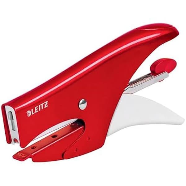Kanslig staplare - LEITZ - WOW - Kapacitet 15 Ark - Ergonomisk design - Färg Röd