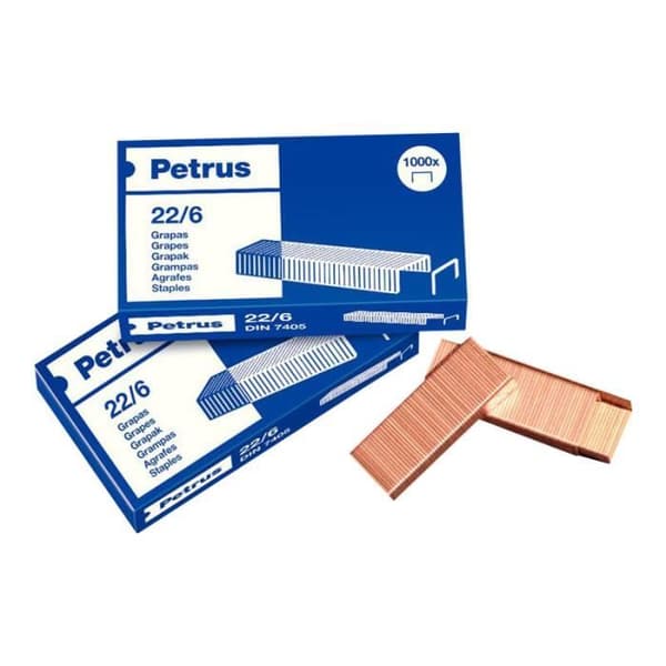 Petrus Staples 22-6 6 mm förpackning om 1000 för WOW NeXXt 5008; Petrus 210, 222, 226, 230C, 236, 435 Golf, 635