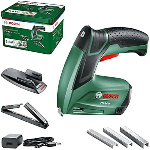 Trådlös häftapparat - BOSCH - PTK 3,6 LI - Kompakt - Lätt att ladda - Halkfri beläggning