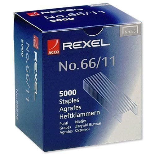 Rexel Paket med 5000 n66 klammer 11 mm