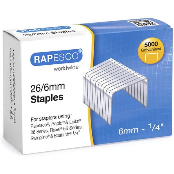 Kontorshäftapparat - RAPESCO - 1472 - 5000 häftklamrar - Kapacitet 20 ark - Svart färg