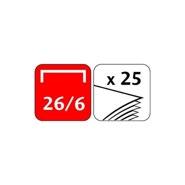 Häftapparat - Maped - Essentials Half Strip E3543 - Kapacitet 20-25 ark - 180° öppning - Svart