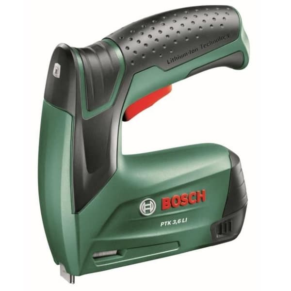 BOSCH PTK 3.6 Li sladdlös häftpistol - perfekt för trä - litiumjonbatteri - levereras med 1 000 klamrar