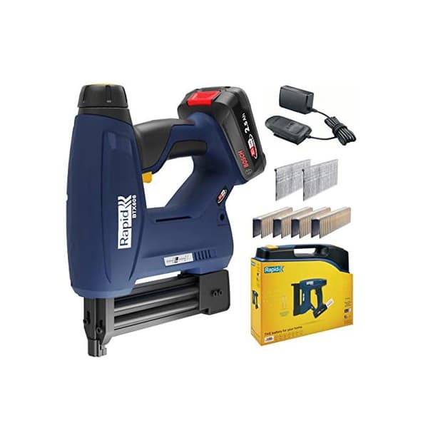 RAPID BTX606 BATTERIDREVET HÆFTEMASKINE SØMPILJE - Kuffert + batteri + oplader