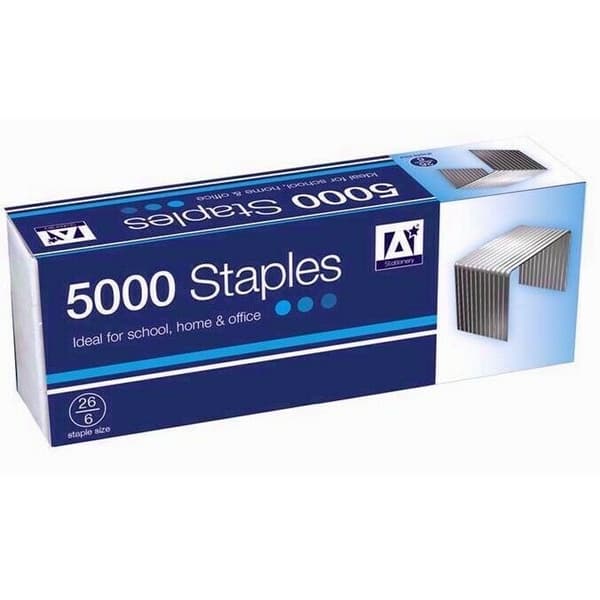 Anker Staples (förpackning med 5000) Silver One Size