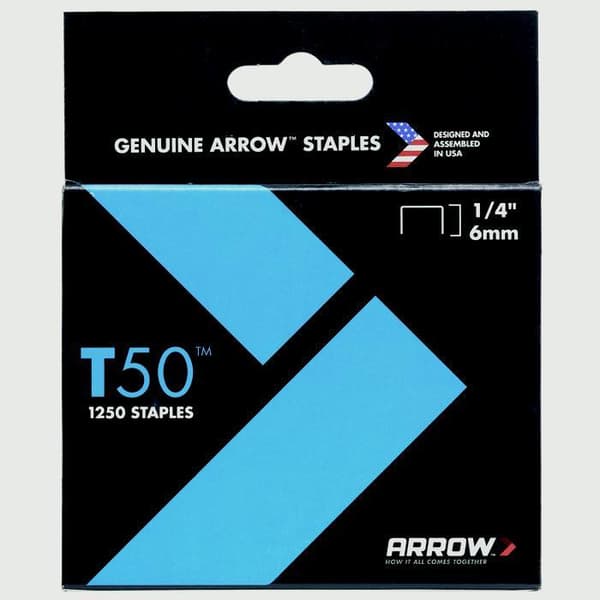 Arrow T50 Staples (Pack of 1250) Silver 6mm