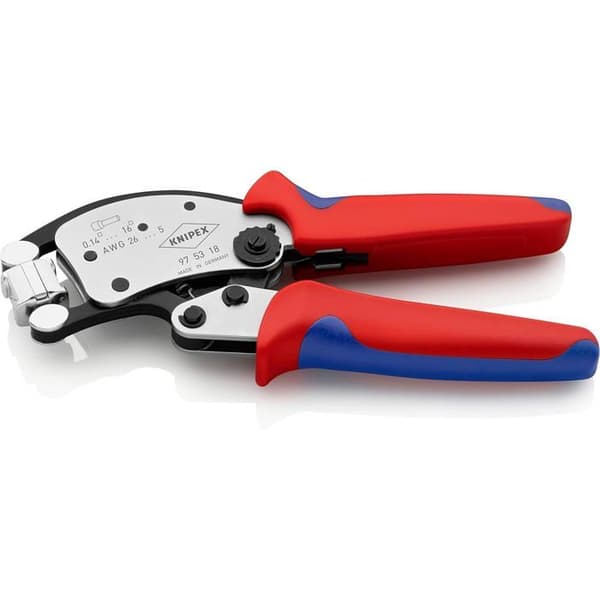 Knipex Twistor16 självjusterande kabelhylsa presstång med kromad roterande presshuvud 260 mm - 97 53 18 SB