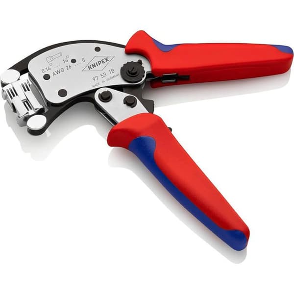 Knipex Twistor16 självjusterande kabelhylsa presstång med kromad roterande presshuvud 260 mm - 97 53 18 SB