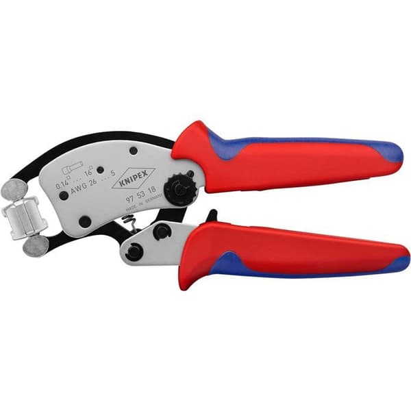 Knipex Twistor16 självjusterande kabelhylsa presstång med kromad roterande presshuvud 260 mm - 97 53 18 SB