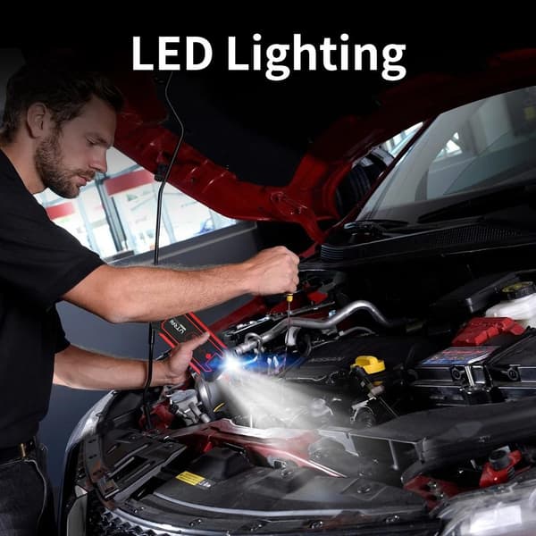 2500A 59,2Wh bärbar multifunktionell bilbatterihjälpstartare med 10W trådlös laddning, säkerhetshammare, kompass och LED-belysning
