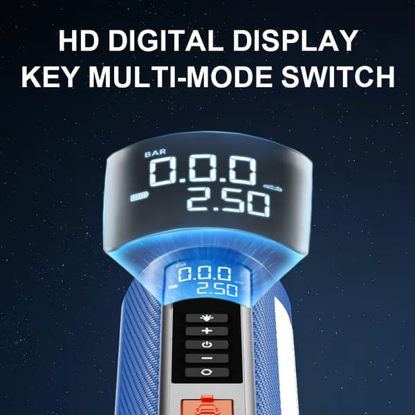 BW-JA3 2500A 20000mAh bilhjälpstartare med 150 PSI luftkompressor, digital däckpump med LED-ljus
