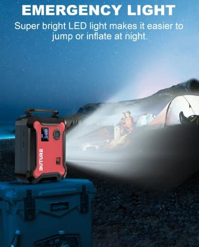 Buture 5 i 1 bil Jump Start luftkompressor 26800mAh Power Bank bærbar batteriforstærker Digital dækpumpe med 160W DC-udgang