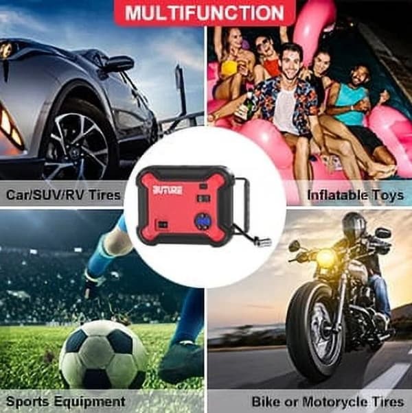 Buture 5 i 1 bil Jump Start luftkompressor 26800mAh Power Bank bærbar batteriforstærker Digital dækpumpe med 160W DC-udgang