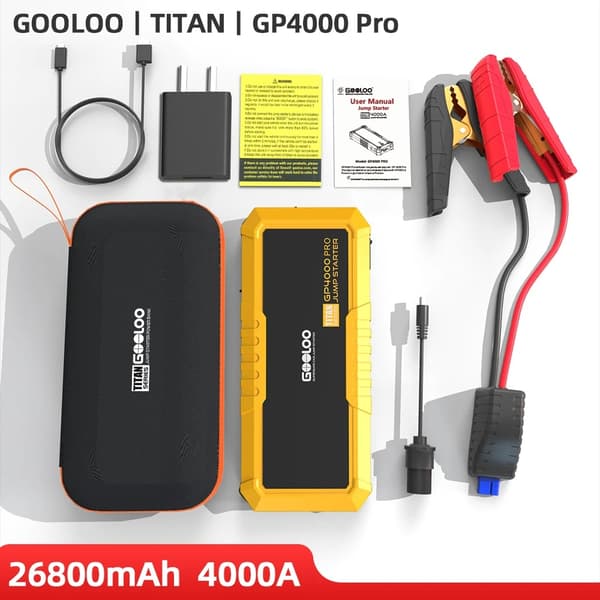 Hyppykäynnistin, 26800mAh suuri kapasiteetti, 4000A huippuvirta, GP4000 PRO