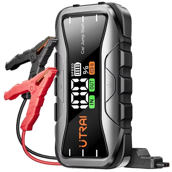 Auton käynnistysakku, 6000A huippuvirta, 27000mAh kapasiteetti,6000A