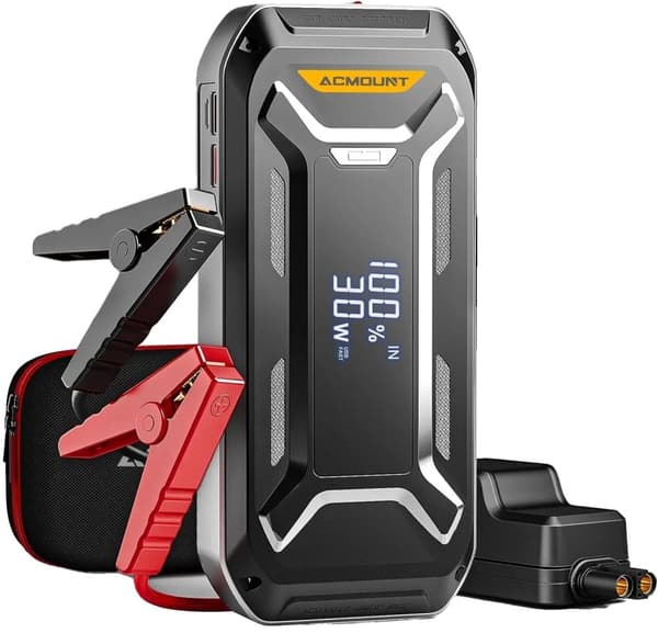 Bil Jump Starter, 5000A Spidsstrøm, 18000-20000 mAh Batteri, USB Opladning