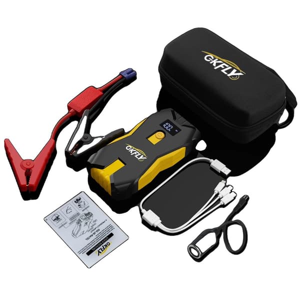 Auton käynnistysakku, 18800mAh Power Bank, 1200A huippuvirta,Keltainen