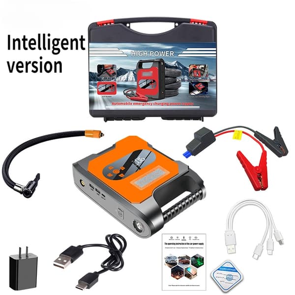 Bærbar Jump Starter, 2000A Strøm, 8000mAh Kapacitet,Orange B