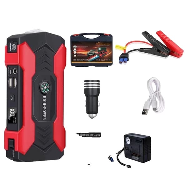 Bil Jump Starter, 8000mAh kapacitet, Type-C opladningsport,Sæt Menu F