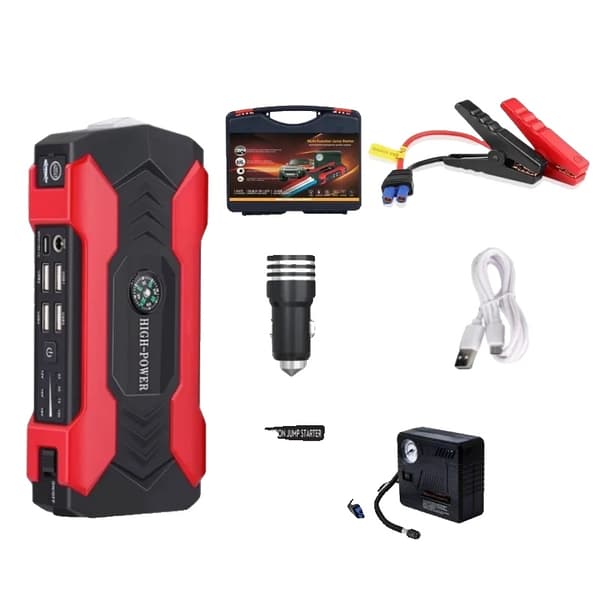 Bilstartare, 8000mAh kapacitet, Type-C laddningsport,Meny C