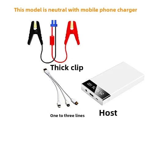 Bilstartare Power Bank, 6000mAh kapacitet, CE-certifierad,Vit