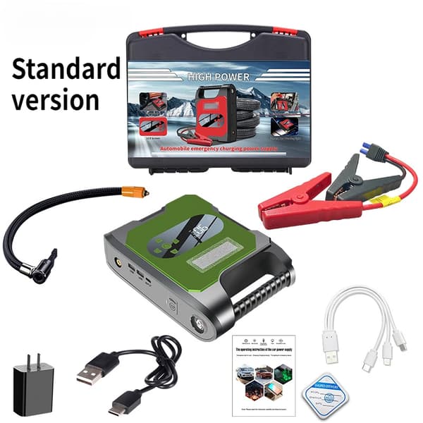 Bærbar Jump Starter, 2000A Strøm, 8000mAh Kapacitet,Grøn A