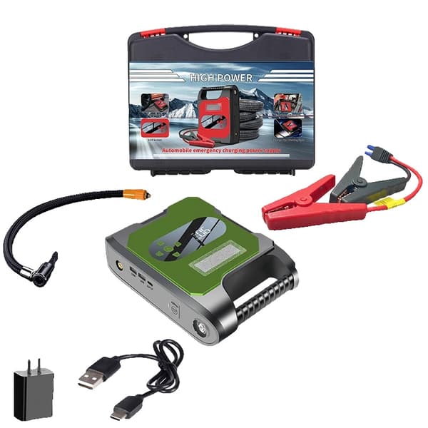Bærbar Jump Starter, 2000A Strøm, 8000mAh Kapacitet,Grøn A