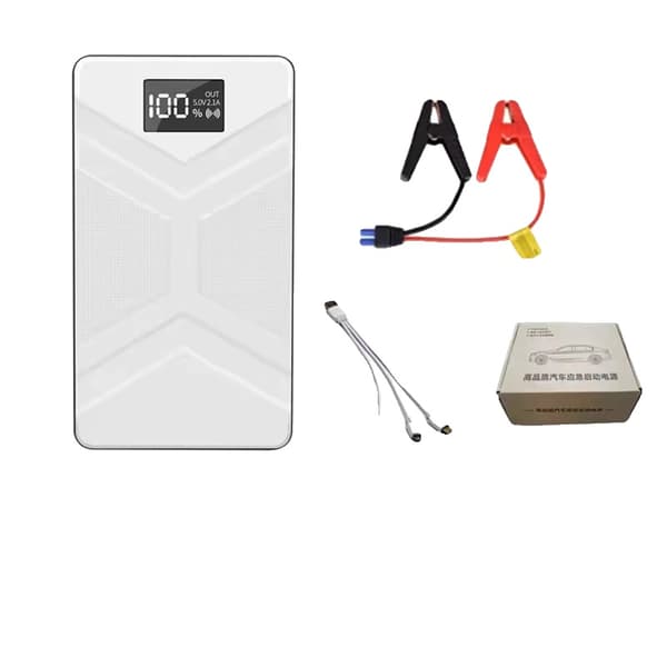 Bil Jump Starter, 6500mAh kapacitet, 5.0V/2.1A udgang,Hvid