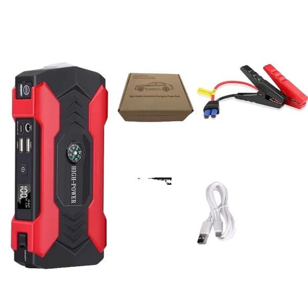 Auton käynnistysakku, 8000mAh kapasiteetti, Type-C latausportti,Asetusmenu D