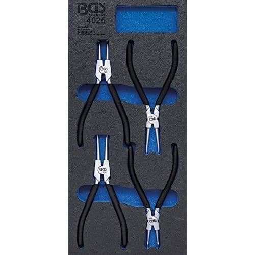 Tångsats - BGS - 4025 - 5 st - Professionell kvalitet - Svart