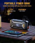 Miniatyrbillede 3 af 4: Bil Jump Starter, 5000A Spidsstrøm, 18000-20000 mAh Batteri, USB Opladning