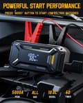 Miniatyrbillede 2 af 4: Bil Jump Starter, 5000A Spidsstrøm, 18000-20000 mAh Batteri, USB Opladning